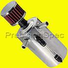 5L POLISHED OIL BREATHER TANK CATCH CAN WITH CHROME RED FILTER (12MM 