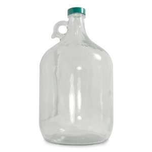 Qorpak GLC 01408 Clear Glass Jug with 38 400 Green Thermoset F217 and 