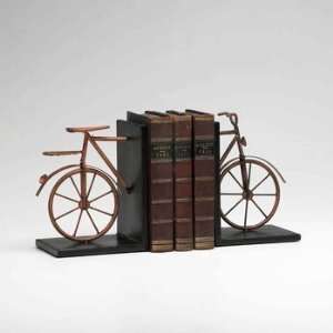  Cyan Lighting 02796 Bicycle Bookends, Muted Rust Finish 
