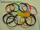 10 Mixed Rubber Silicone Cuff Bracelet Wrist Band 12mm  