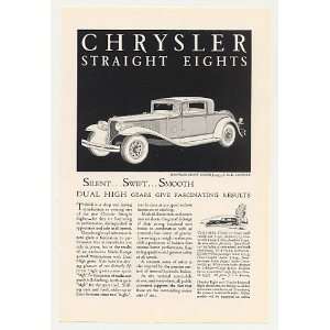  1931 Chrysler Eight Coupe Silent Swift Smooth Print Ad 
