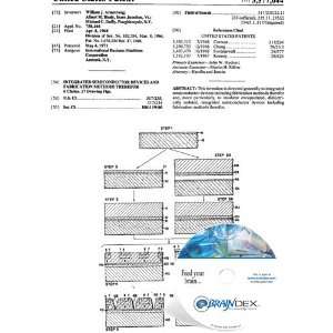 NEW Patent CD for INTEGRATED SEMICONDUCTOR DEVICES AND FABRICATION 