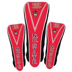 North Carolina State University Wolfpack 3 Pack Golf Club Headcovers 
