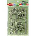 Stampendous Snowman Flurry Perfectly Clear 4x6 Stamps Sheet 