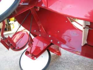 Pedal Airplane Sky King Steel Red/White/Chrome Trim Propeller Turns 