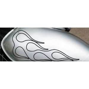 Custom Motorcycle Ghost Flame Graphic 5 X 11 in Size, Set of 2 (One 