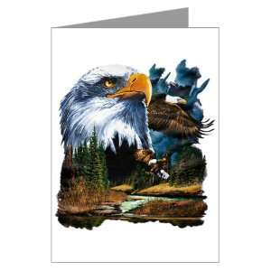  Greeting Cards (10 Pack) US American Pride Bald Eagle 