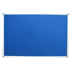   48 Aluminum Framed Fabric Pin Board   Blue Fabric