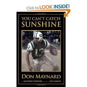  You Cant Catch Sunshine (9781600783753) Don Maynard 