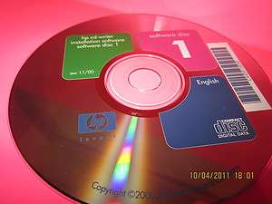PC Software HP CD Writer Installation Software DISK ONE  
