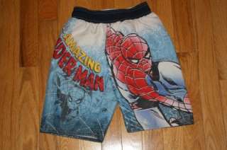 Boys Spiderman Swim Trunks/Rashguard   5T  