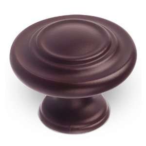 Village expression   1 3/8 diameter button knob in oil rubbed bronze