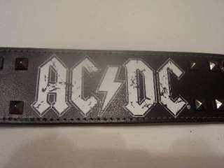 AC/DC Logo NEW LEATHER WRISTBAND OFFICIAL  
