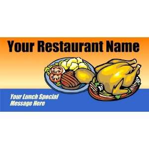    3x6 Vinyl Banner   Your Restaurant Name Your Lunch 