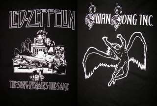 Sided LED ZEPPELIN T Shirt Swan Song Remains The Same  
