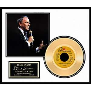  Sinatra Gold Plated Record New York New York Framed