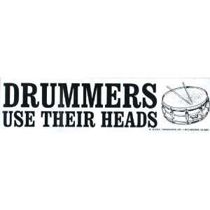  Drummers Use Their Heads Bumper Sticker Health & Personal 