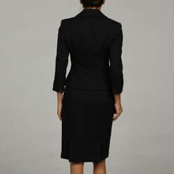 Tahari ASL Womens Black 3 button Skirt Suit  Overstock