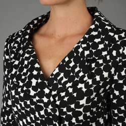Tahari ASL Womens Black/White Belted Skirt Suit  Overstock