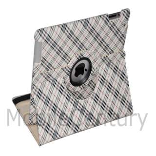 iPad 2 360 Rotating Magnetic PU Leather Case Smart Cover Swivel Stand 