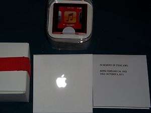 NEW* APPLE IPOD NANO 6TH RED  PLAYER W/ GIFT PACK, ENGRAVED FOR 