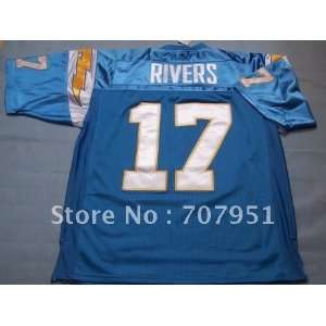 whole new san diego chargers #17 rivers blue color jerseys size:48 56 
