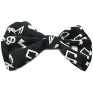    Music Notes Tuxedo Bow Tie Pre Tied Plastic Clip: Toys & Games