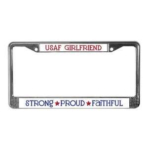  Strong, Proud, Faithful   USA Military License Plate Frame 