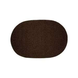  Homespice Decor Out Durable Espresso Solid Braided Oval 