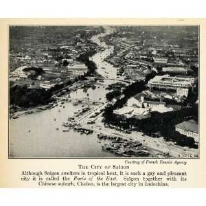 1937 Print Saigon Ho Chi Minh City Vietname Prey Nokor River Bridge 