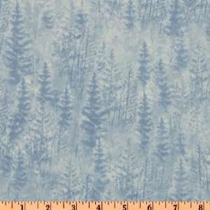  44 Wide Full Moon Forest Light Blue Fabric By The Yard 