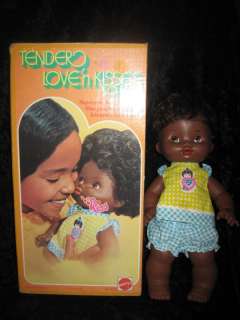 RARE 1976 Mattel Tender Love N Kisses Black Baby Doll  