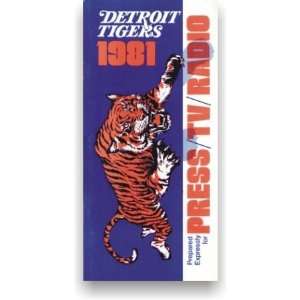  1981 Detroit Tigers Information & Media Guide Sports 