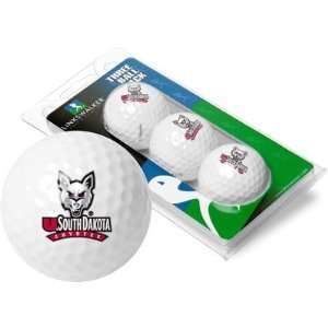 South Dakota Coyotes 3 Pack of Logo Golf Balls  Sports 