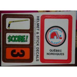  1979 Topps Hockey Quebec Nordiques Sticker: Everything 