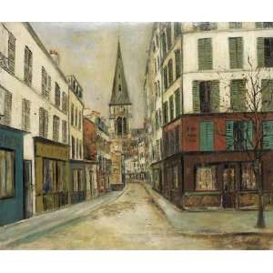  Hand Made Oil Reproduction   Maurice Utrillo   32 x 26 