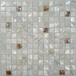   White Shell Series Glossy Exotic Mosaic Tile   16510