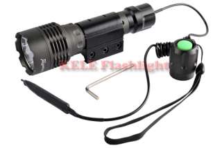   Tactical CREE XM L T6 LED Flashlight Torch C108 + Remote Mount Set