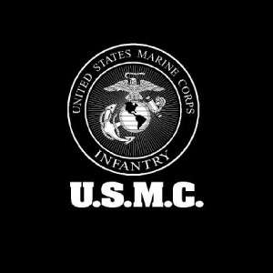 USMC MARINES INFANTRY T SHIRT BLACK ** M XXXL **  