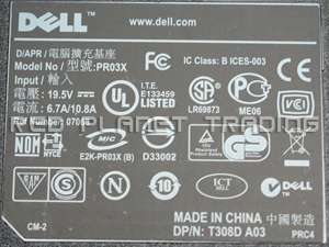 Dell PR03X E/Port+130W AC PA Latitude E4200 E4300 E5400 E5500 E6400 