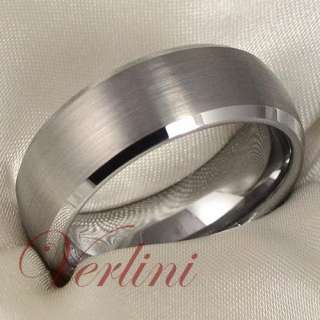 Mens Tungsten Carbide Ring Wedding Band Brushed Anniversary Bridal 