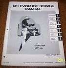 1971 EVINRUDE SERVICE MANUAL 9.5 9 1/2 HP