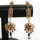 gold ruby earrings indian  
