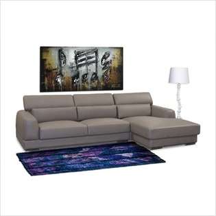 Diamond Sofa Chicago Bonded Leather Sectional Sofa with Right Side 
