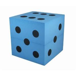    Blue Foam Dice   4 Inches   100mm   Black Dots Toys & Games
