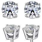 MySolitaireRing 1.50 Ct Round Diamond Stud Earrings, D color, I3 