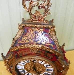 German 23 Tall Louis IV Brass Clock Running Ornate  