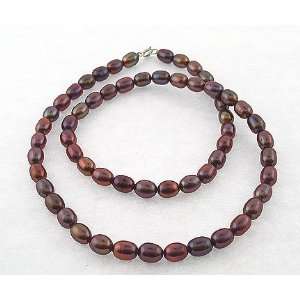   8mm Freshwater Pearl Necklace 18 with a Silver Clasp