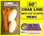 CRAB LOBSTER TRAP LINE 60 Poly & Two Floats NEW #NE103