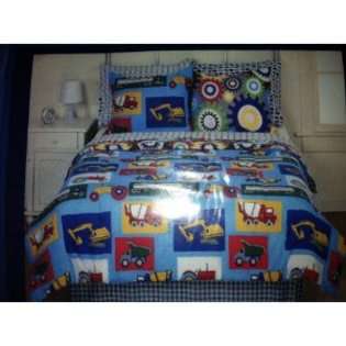 COMPLETE BEDDING ENSEMBLE Heavy Machinery Boys Complete Bed in Bag Set 